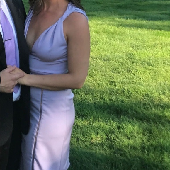 CUSHNIE Lavender Twisted Zipper Dress 6 - Picture 8 of 10